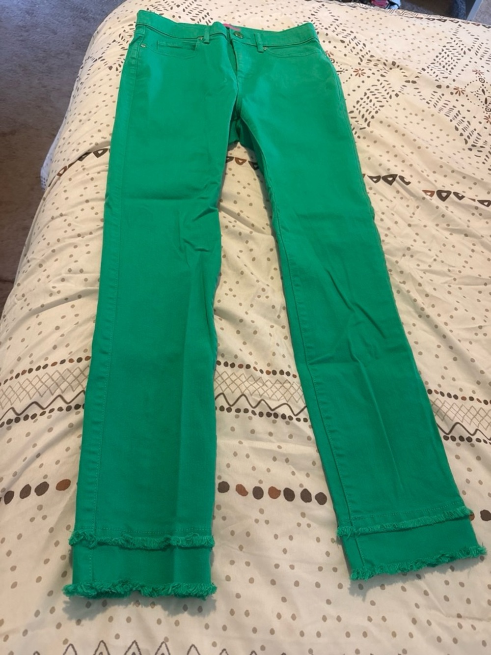 Lilly Pulitzer Emerald Green Straight Leg Jeans